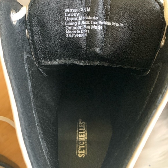 Seychelles | Lacey White Platform Lace Up Chunky Moto High Heel Boots NWOT 8.5M - Picture 9 of 17